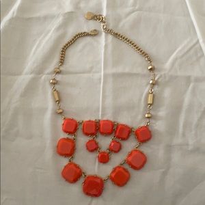 Statement necklace (orange coral)
